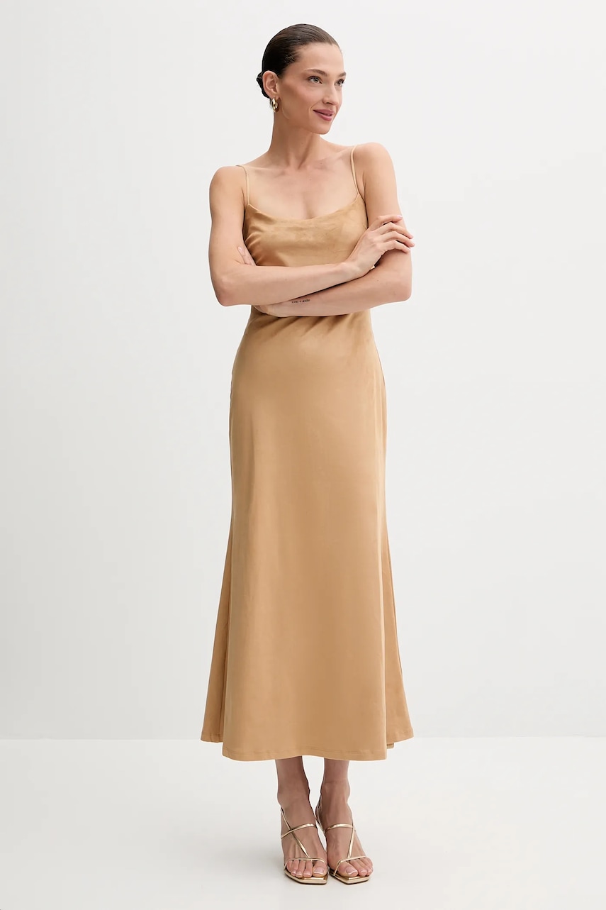 Bardot rochie culoarea maro