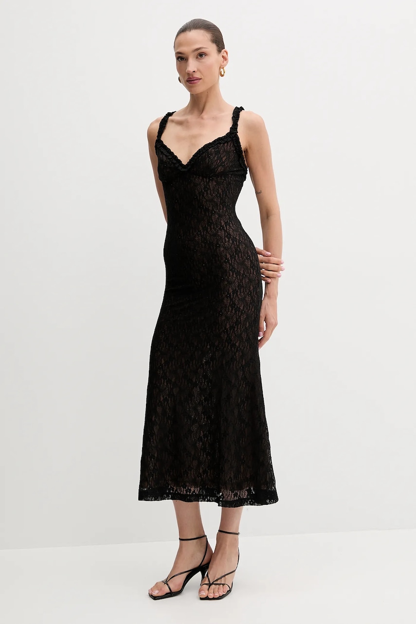 Bardot rochie culoarea negru