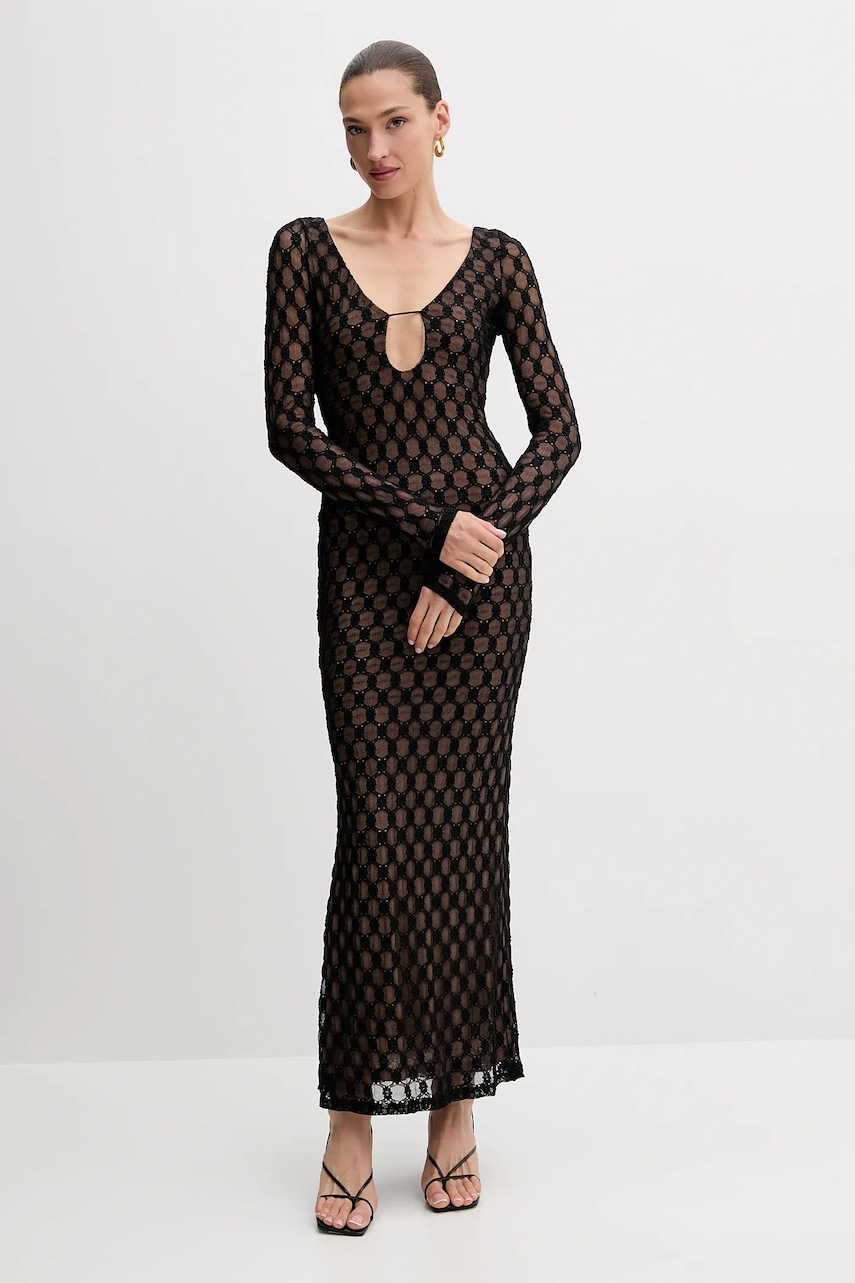 Bardot rochie culoarea negru