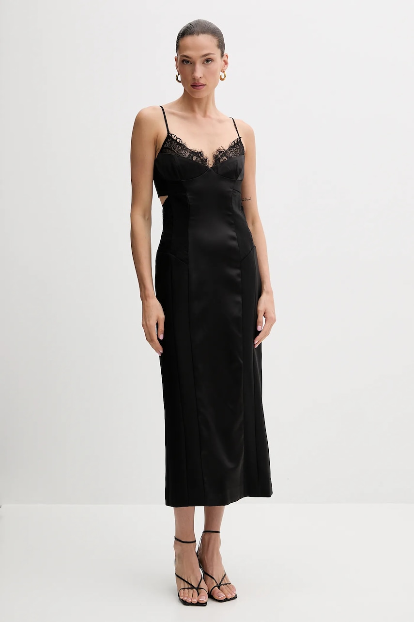 Bardot rochie culoarea negru
