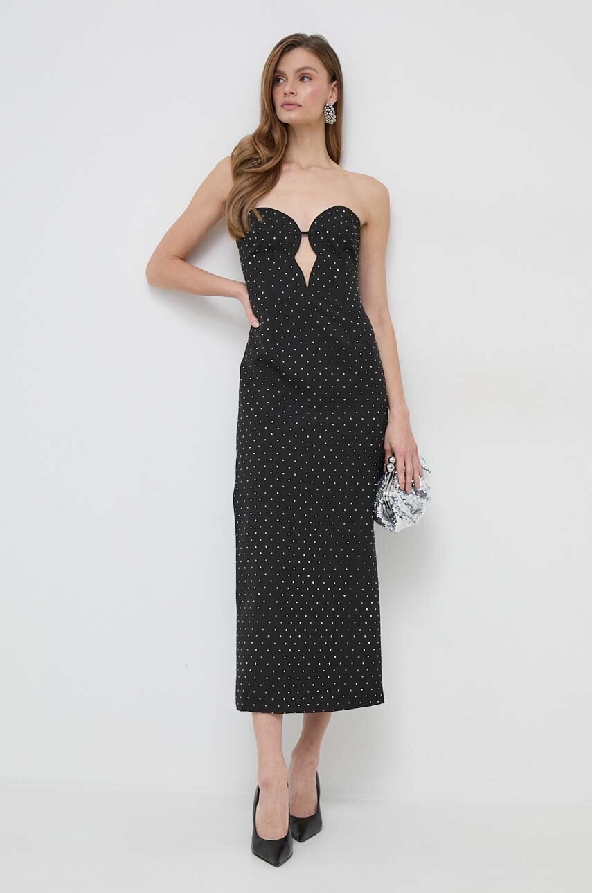 Bardot rochie culoarea negru