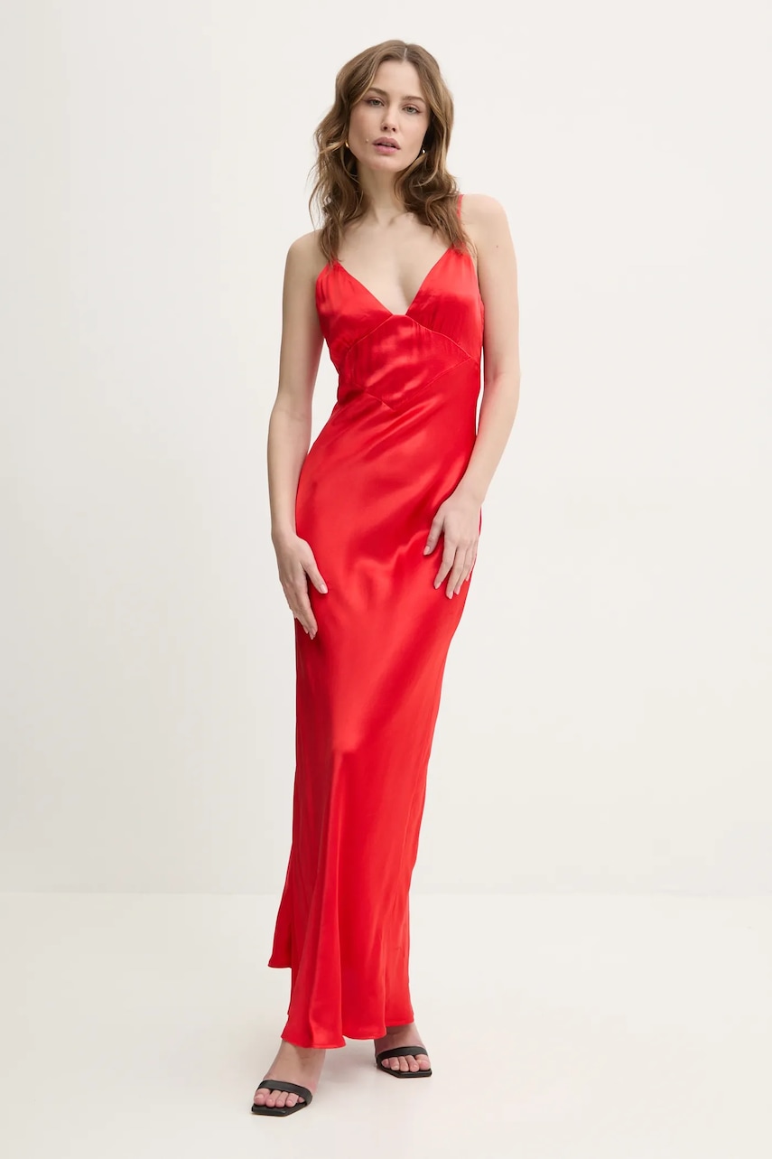 Bardot rochie culoarea rosu