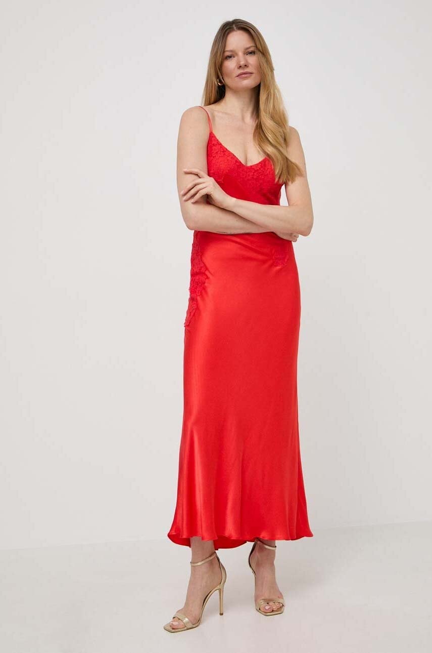 Bardot rochie culoarea rosu