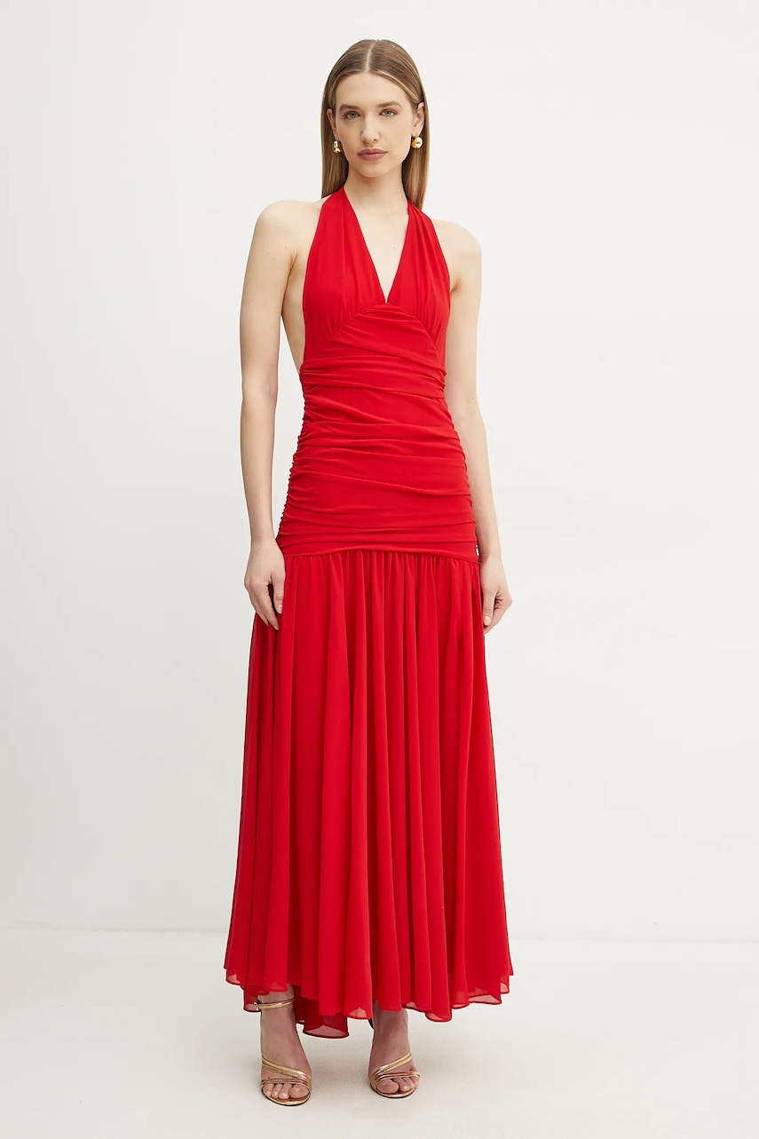 Bardot rochie culoarea rosu