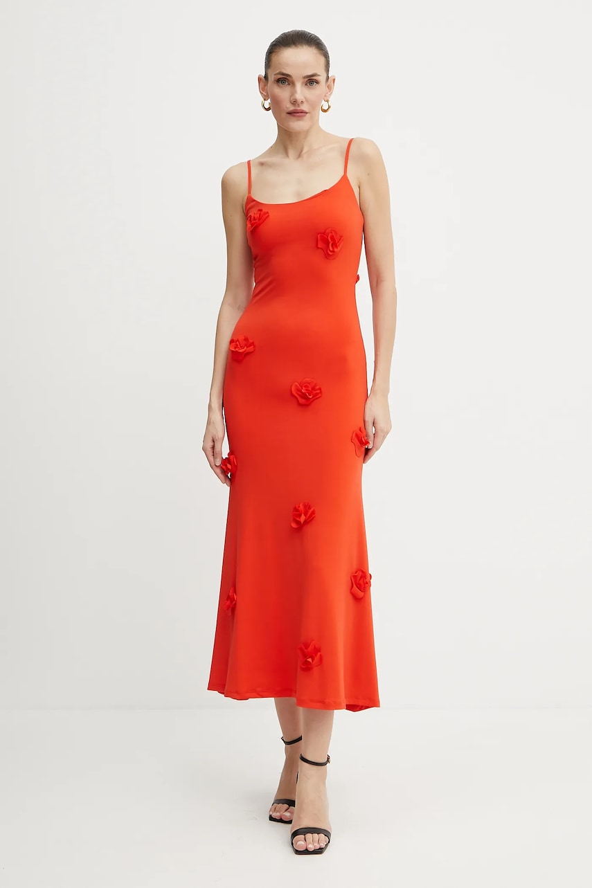 Bardot rochie culoarea rosu