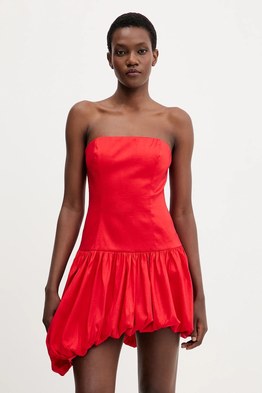 Bardot rochie culoarea rosu