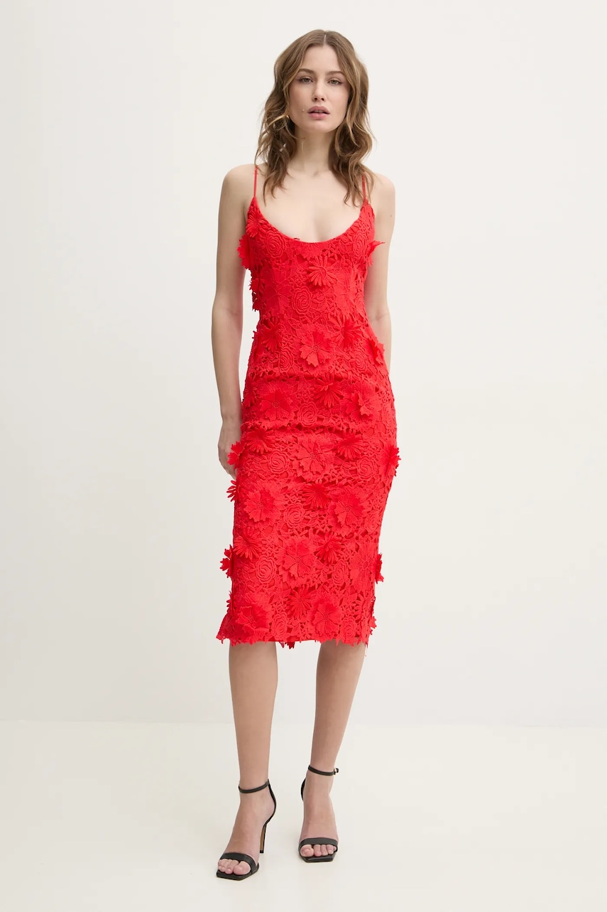 Bardot rochie culoarea rosu