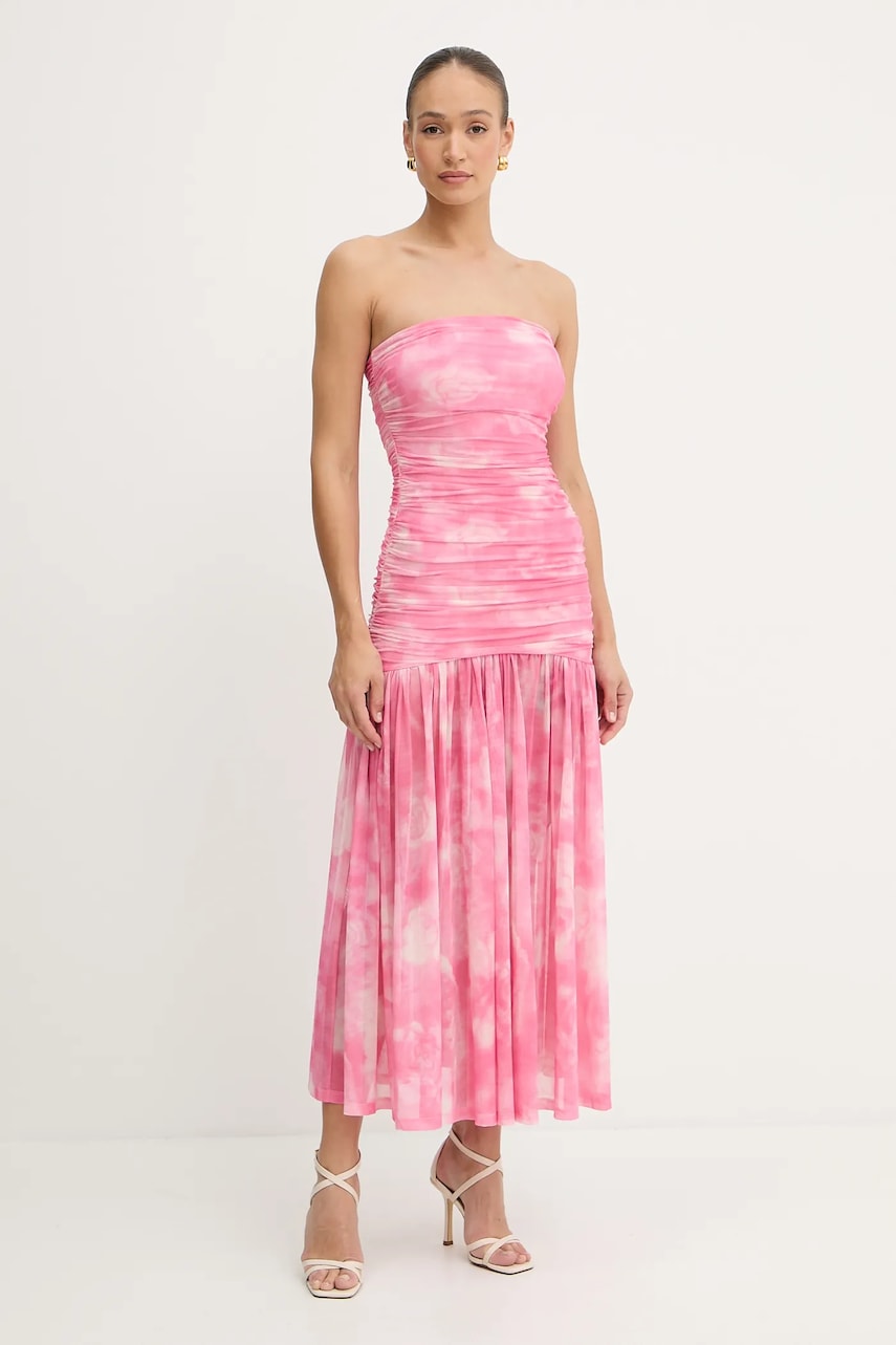 Bardot rochie culoarea roz
