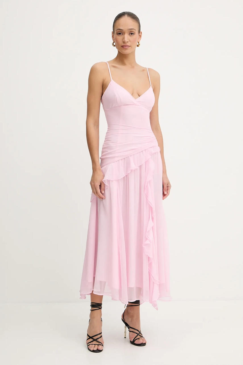 Bardot rochie culoarea roz
