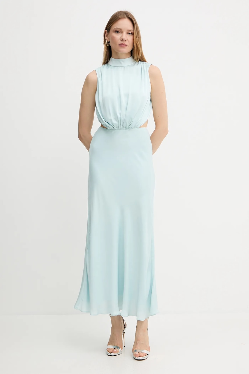 Bardot rochie culoarea turcoaz