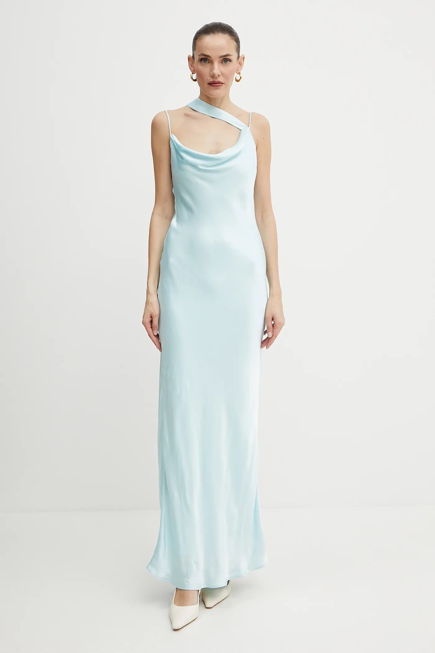 Bardot rochie culoarea turcoaz