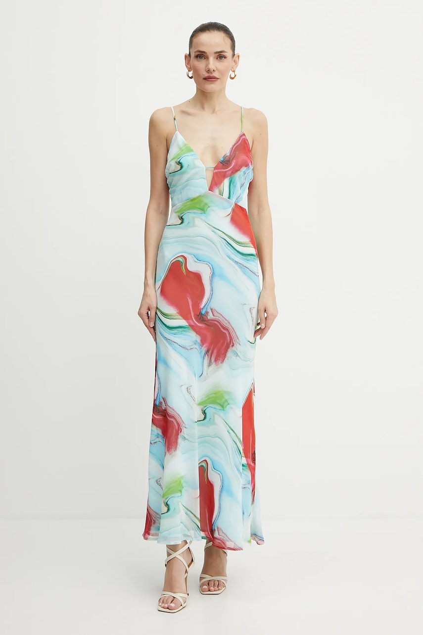 Bardot rochie culoarea turcoaz
