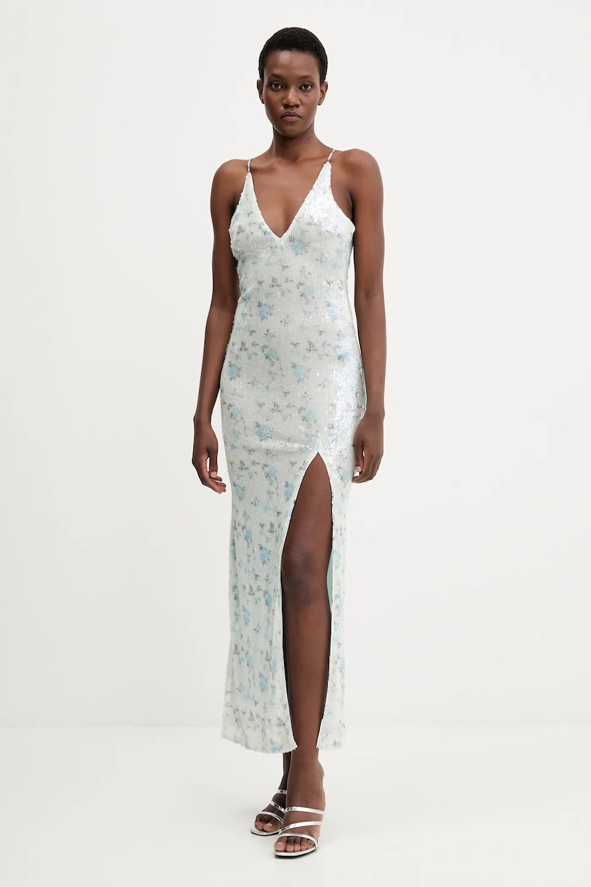 Bardot rochie culoarea turcoaz