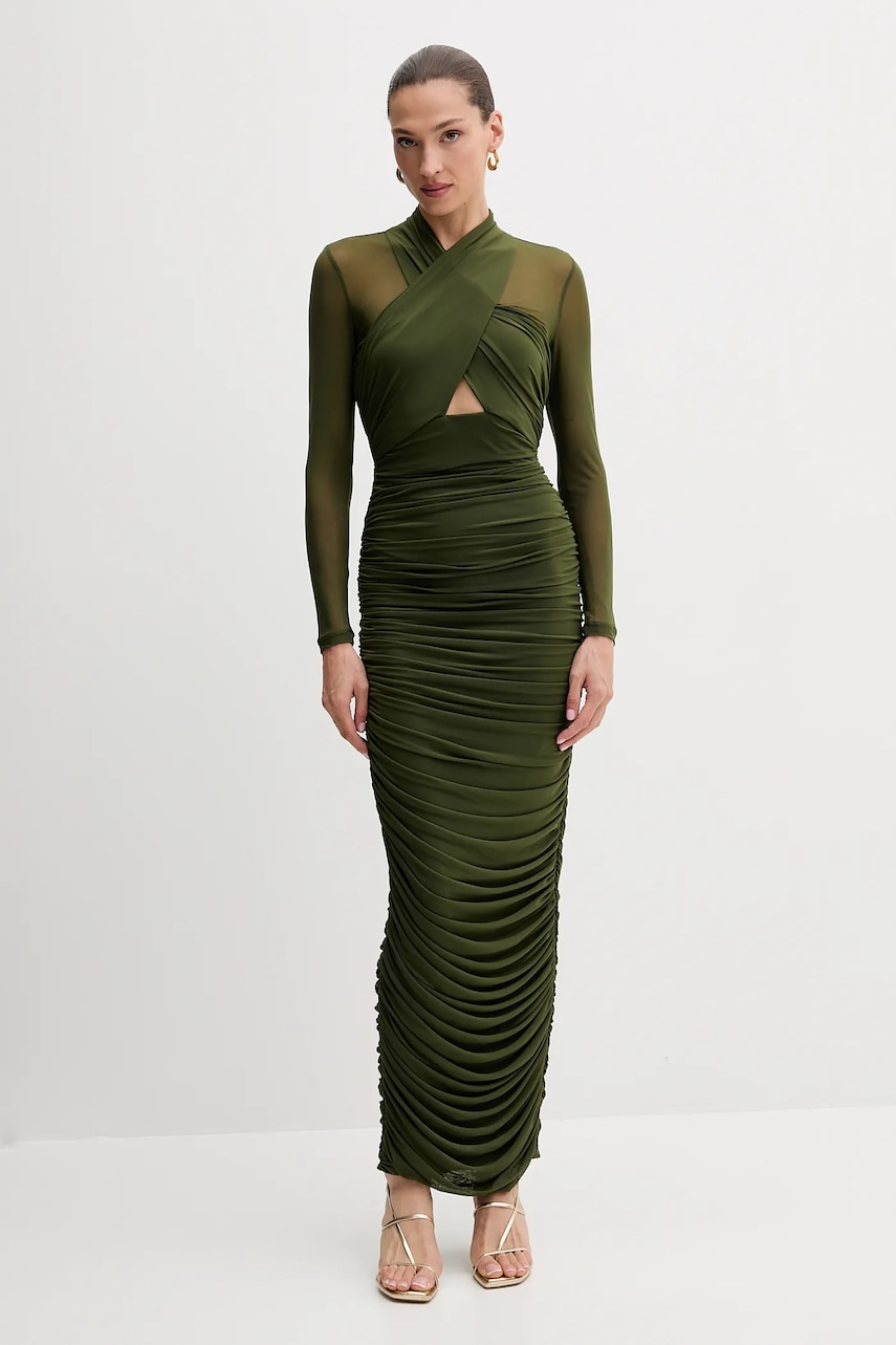 Bardot rochie culoarea verde