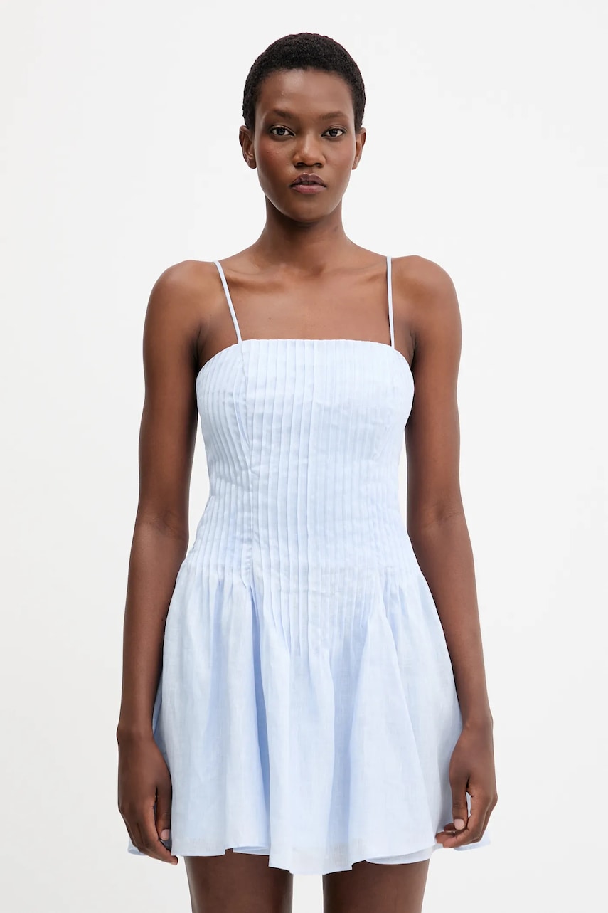 Bardot rochie din in mini