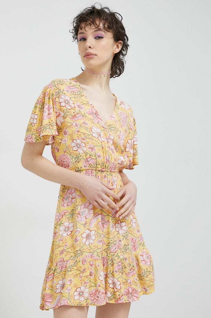 Billabong rochie culoarea galben