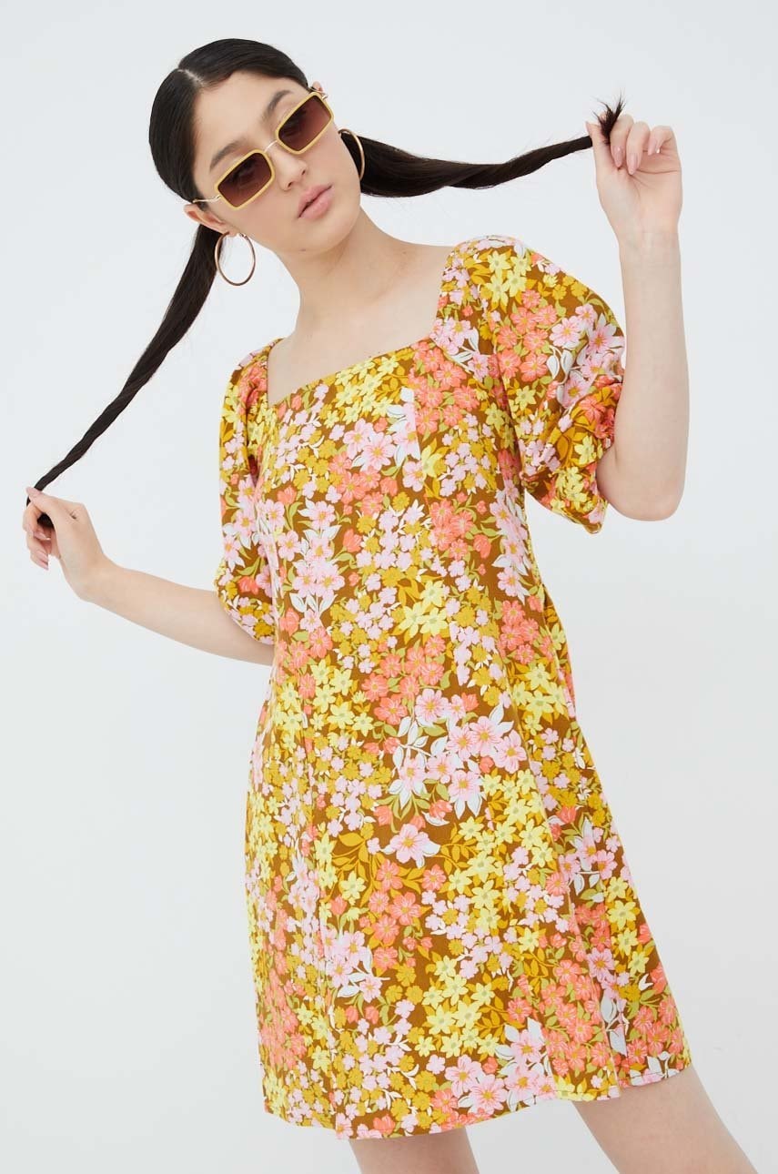 Billabong rochie culoarea galben