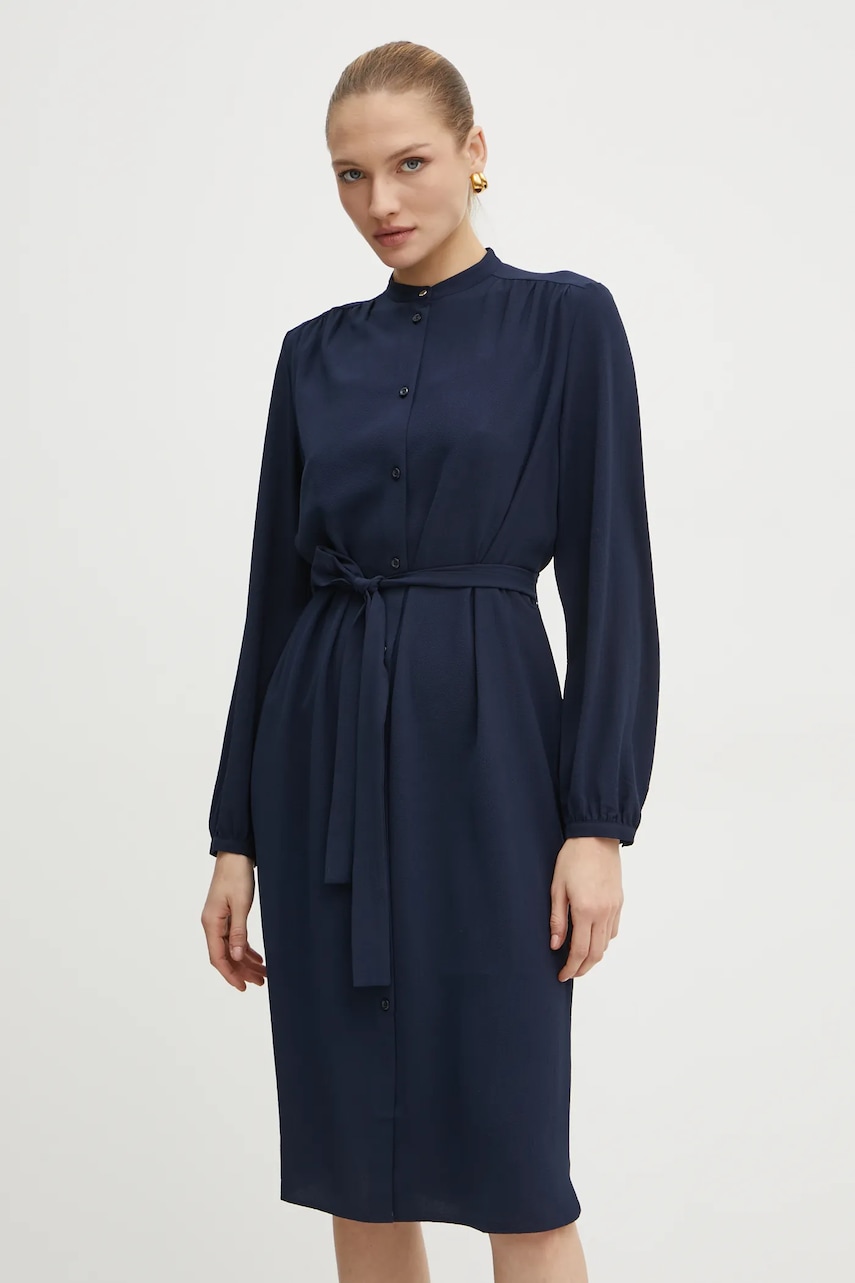 Boss Orange rochie culoarea bleumarin