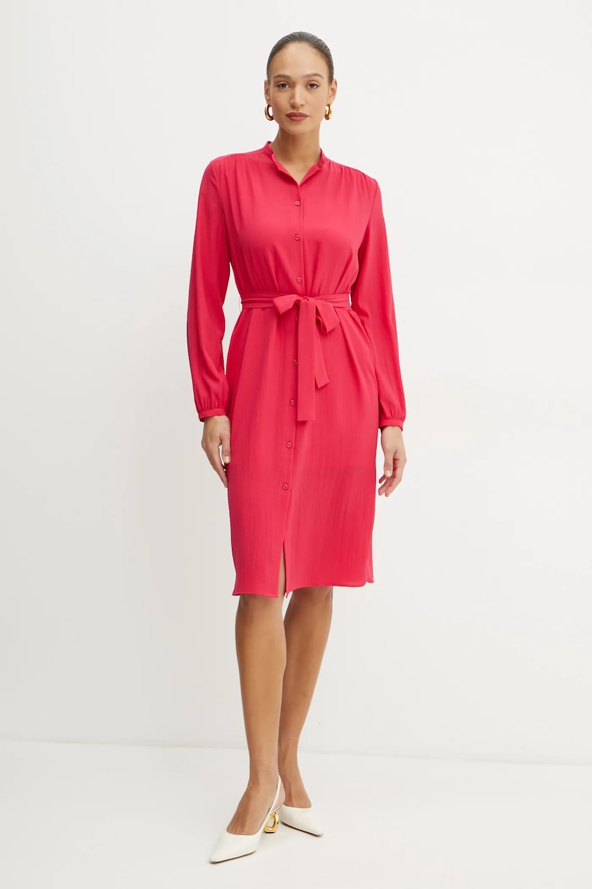 Boss Orange rochie culoarea roz