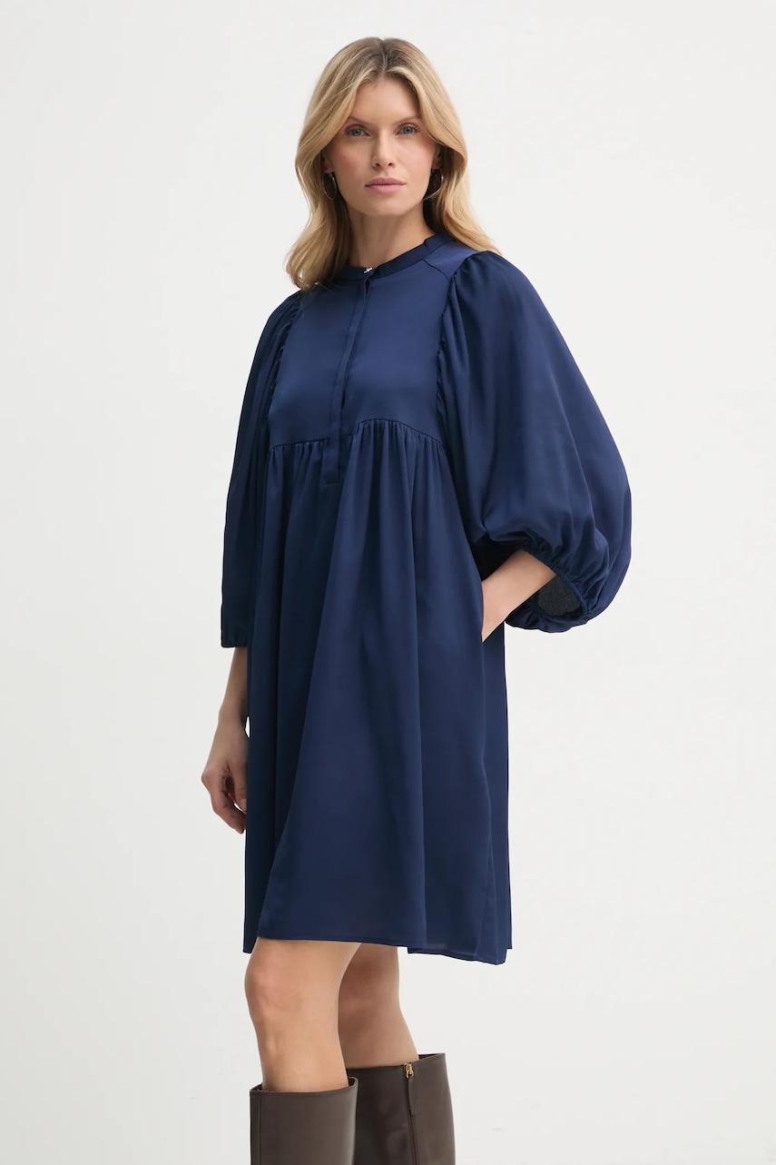 Bruuns Bazaar rochie Acacia Sarina culoarea bleumarin