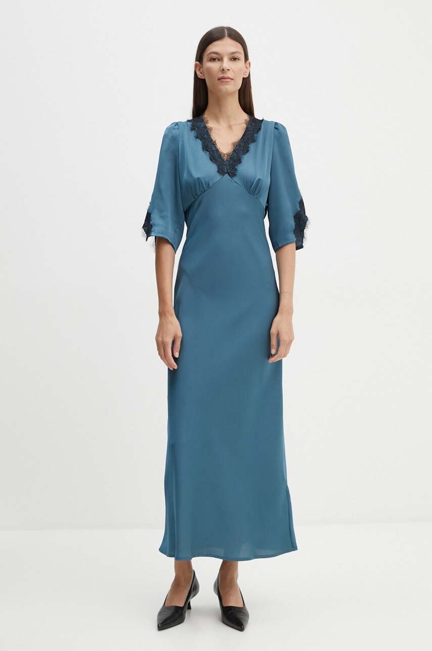 Bruuns Bazaar rochie AcaciaBBDia dress culoarea bleumarin