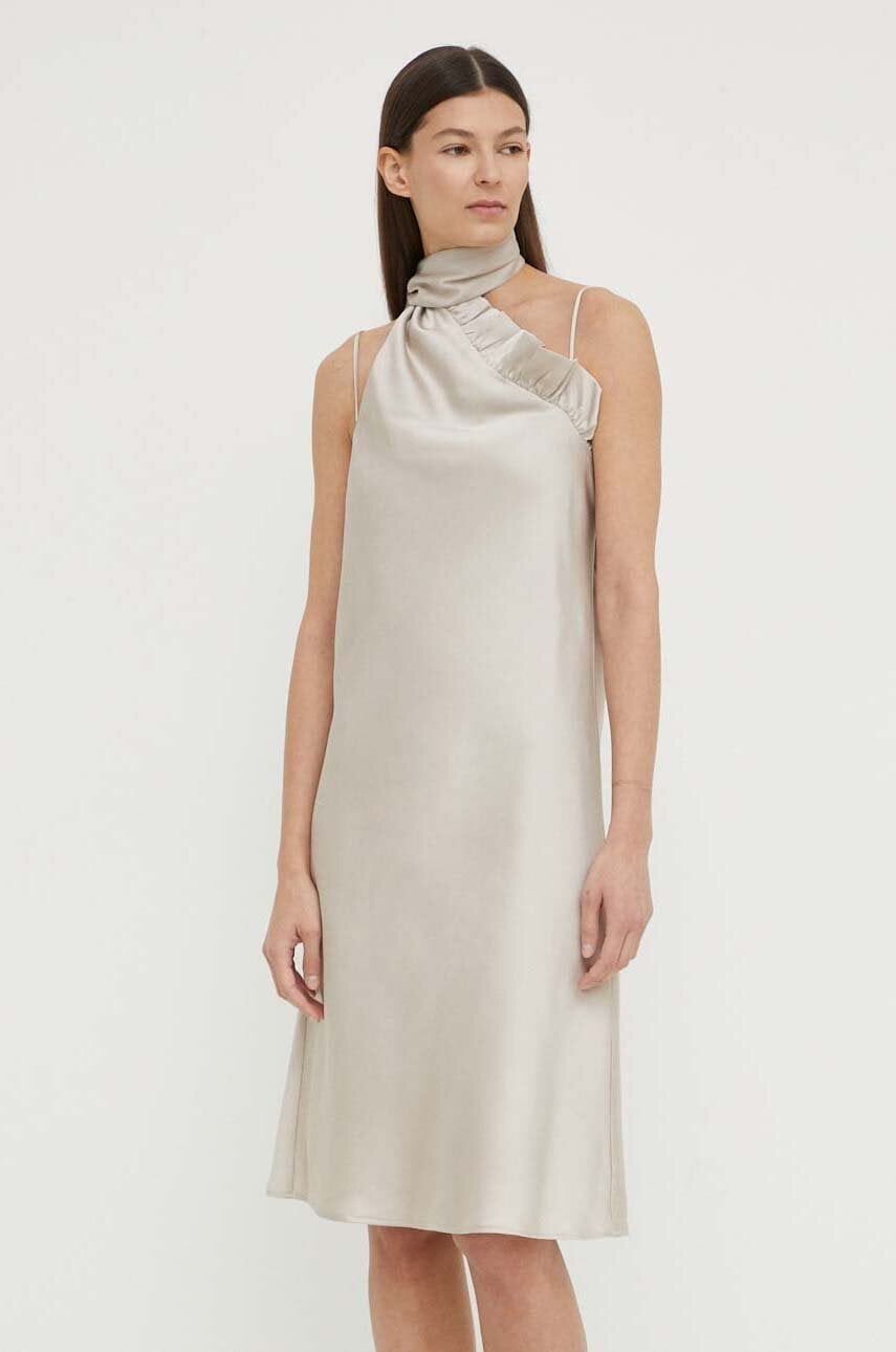 Bruuns Bazaar rochie AcaciaBBNellie dress culoarea bej