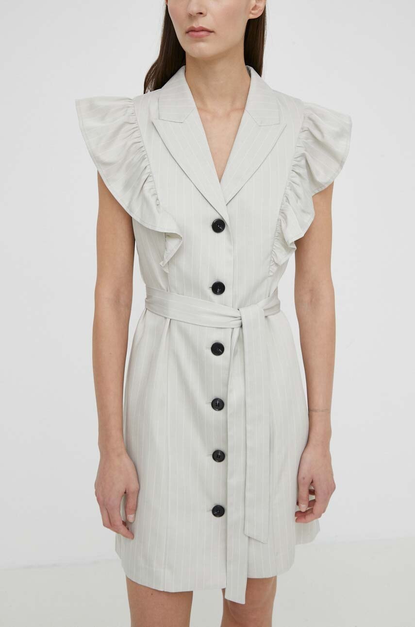 Bruuns Bazaar rochie PinBBMikala dress culoarea gri