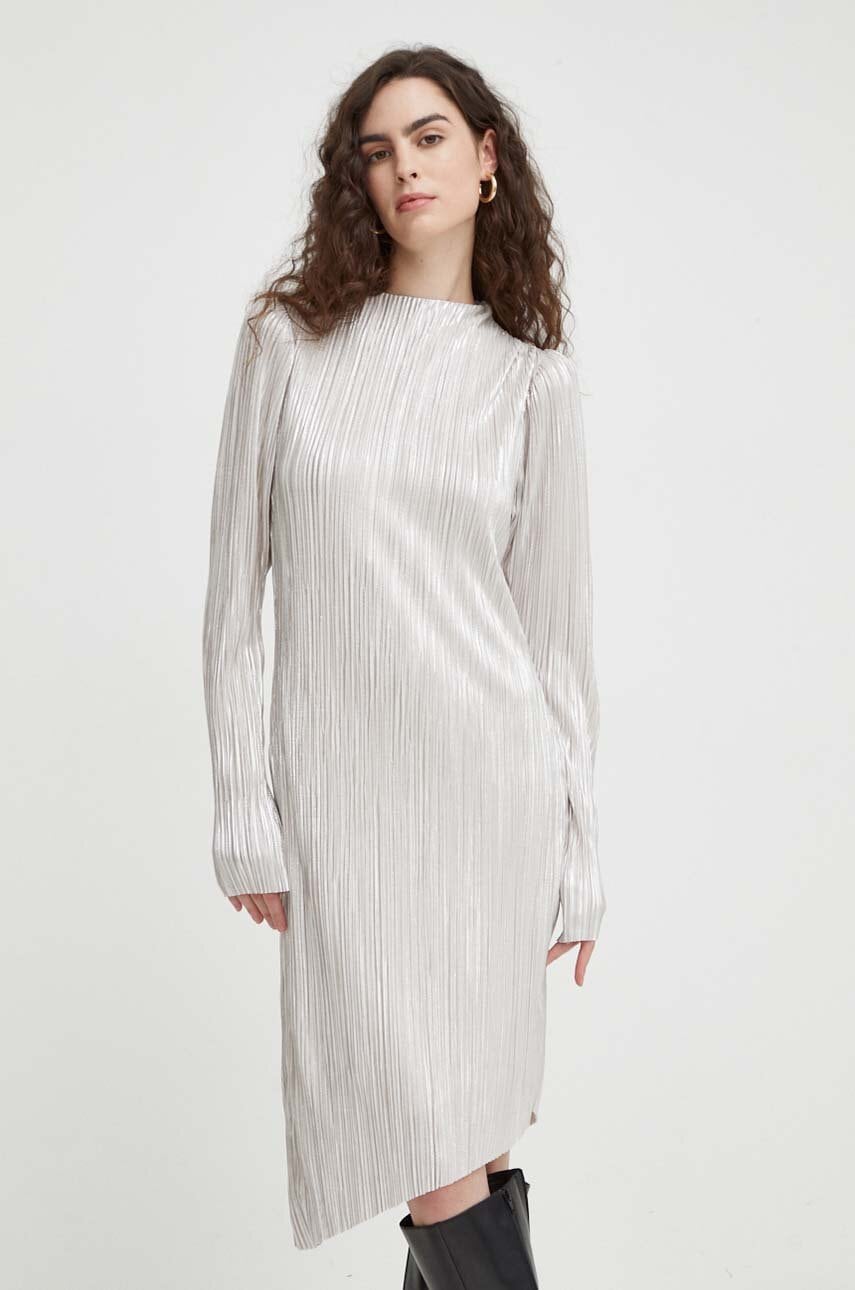 Bruuns Bazaar rochie culoarea argintiu