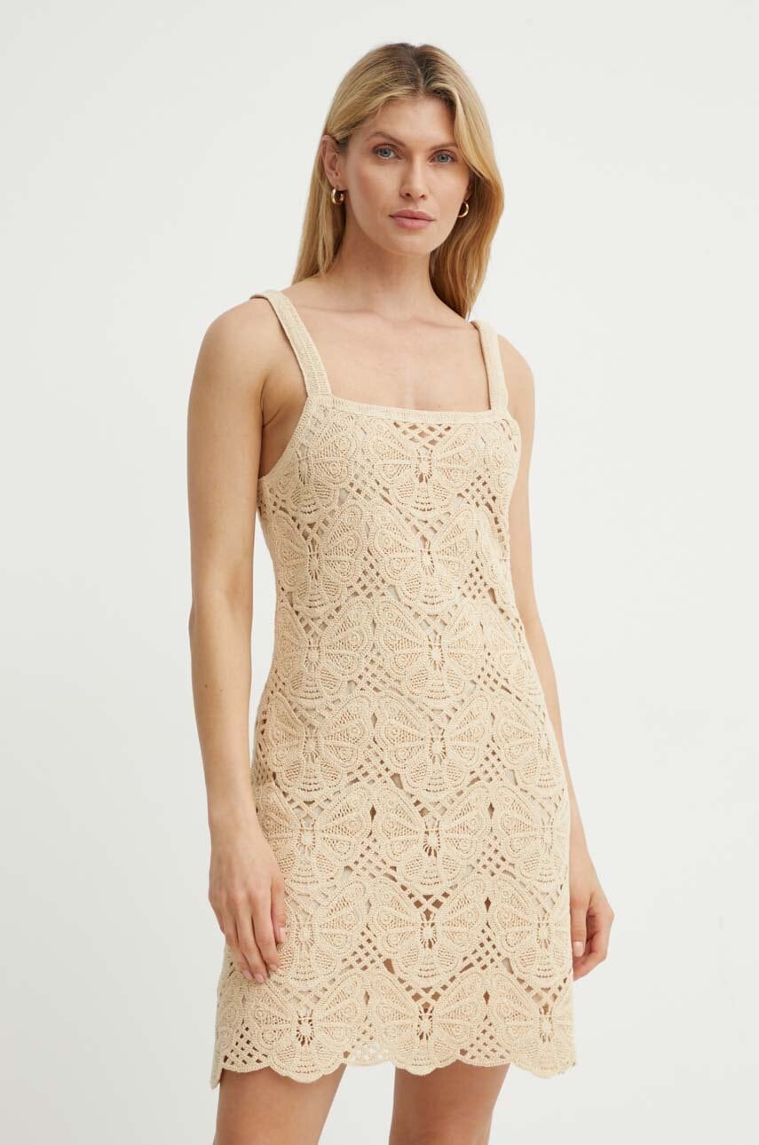 By Malene Birger rochie din bumbac FALLA culoarea bej