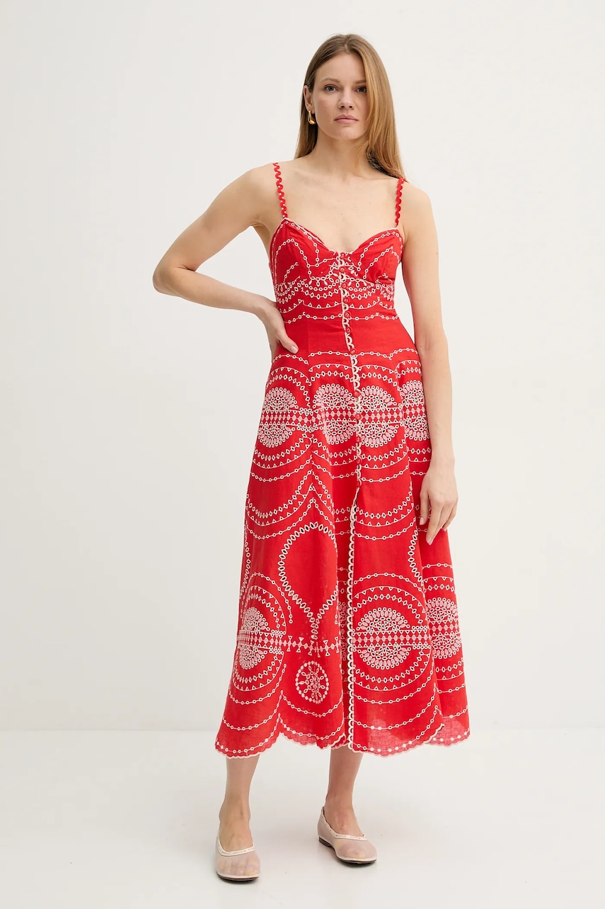 Charo Ruiz Ibiza rochie Catta culoarea rosu