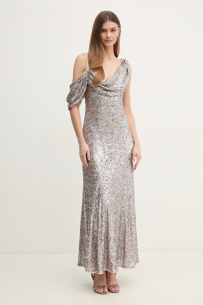 DIANE VON FURSTENBERG rochie culoarea argintiu