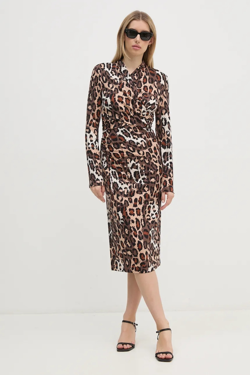 DIANE VON FURSTENBERG rochie culoarea bej