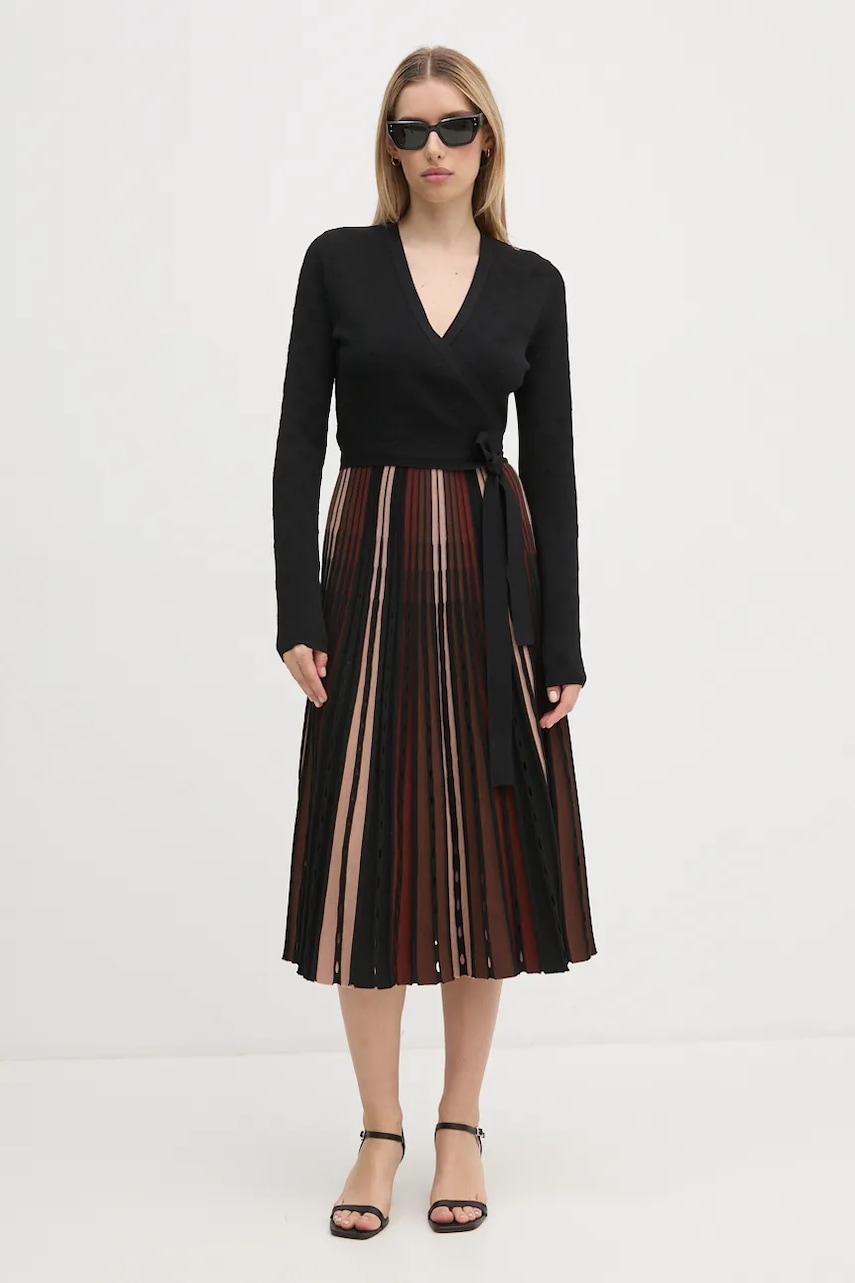 DIANE VON FURSTENBERG rochie culoarea negru