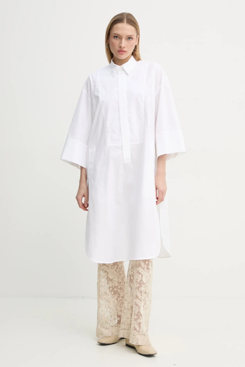 Day Birger et Mikkelsen rochie din bumbac Ambre culoarea bej
