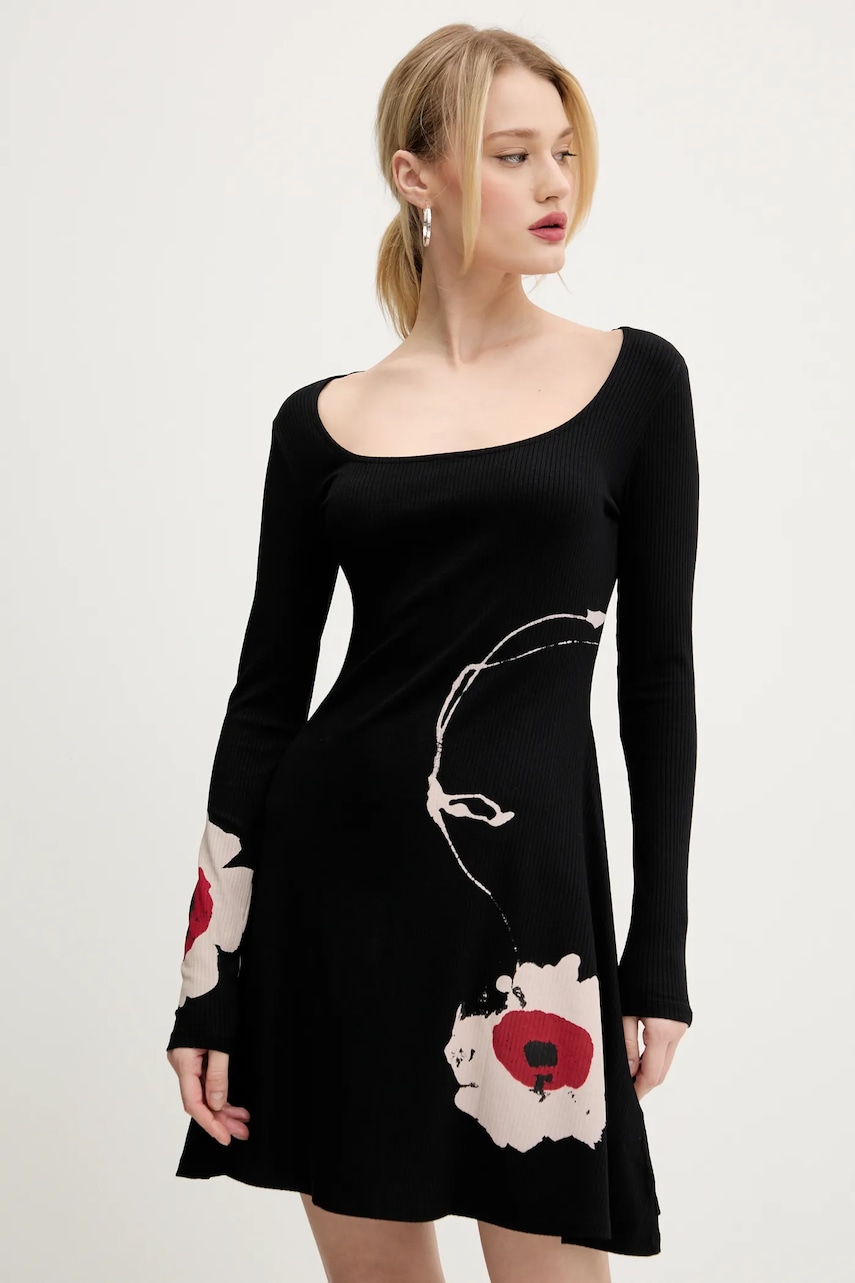 Desigual rochie BRUJAS culoarea negru