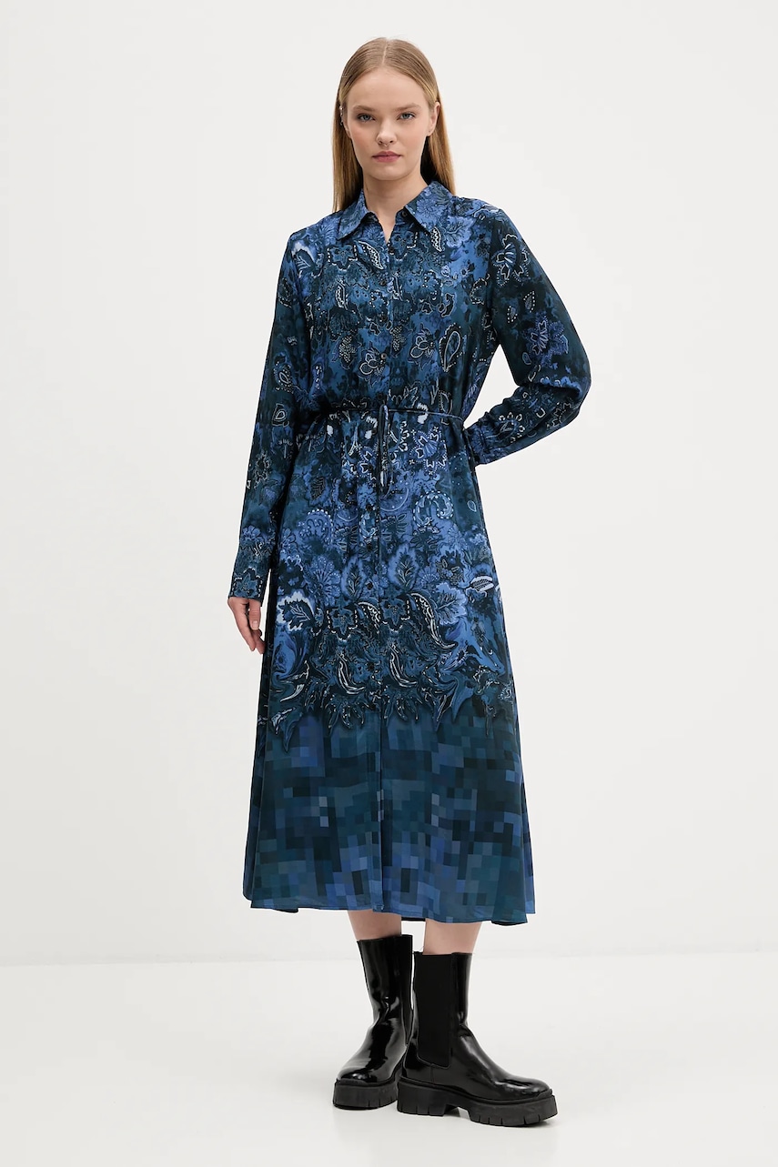 Desigual rochie CAMISEROLICUAD midi