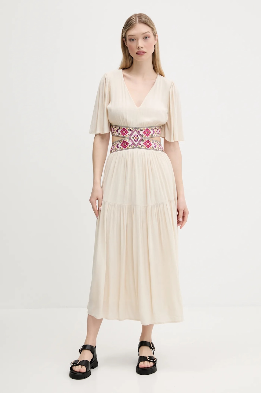 Desigual rochie ELEMENT culoarea bej