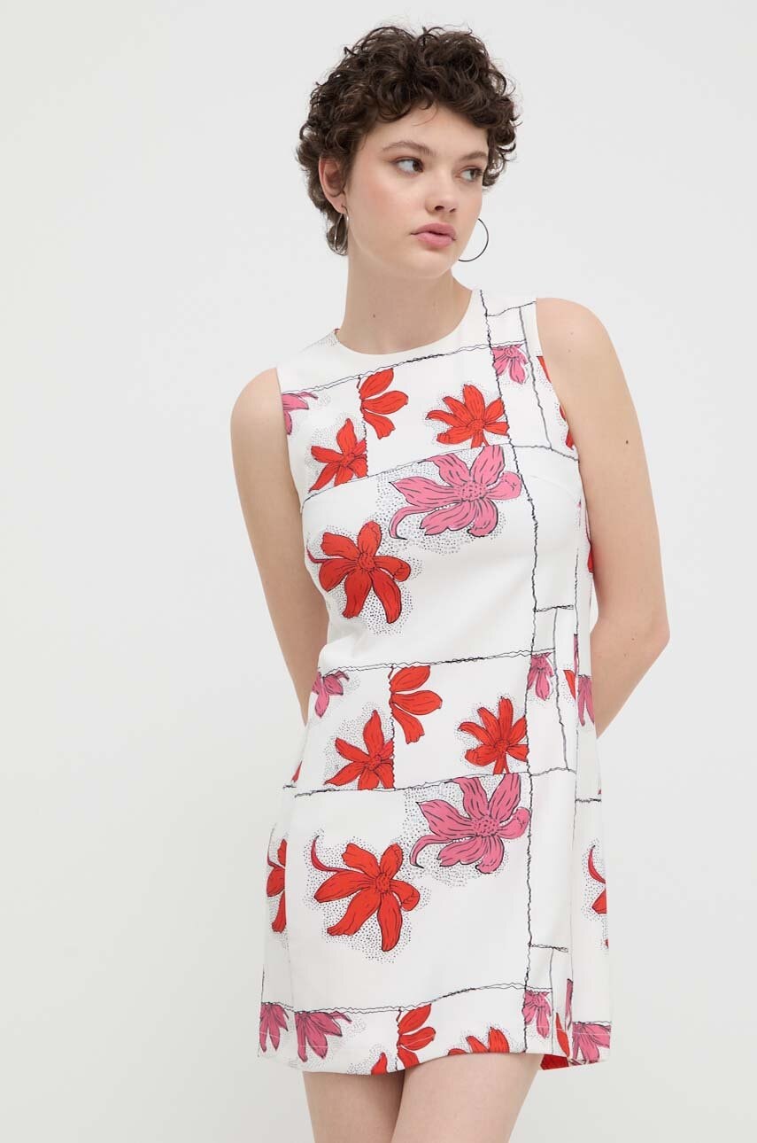 Desigual rochie HOUSTON culoarea alb