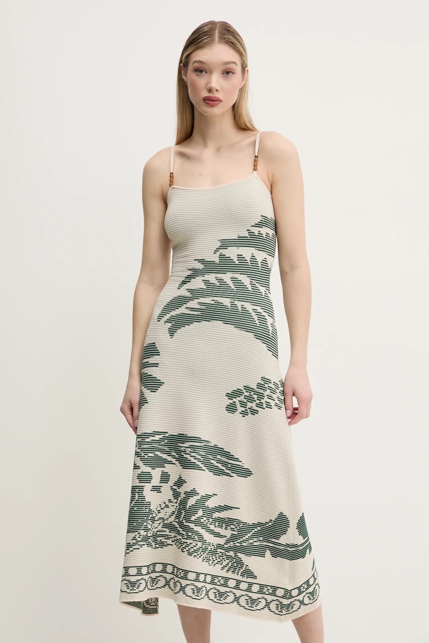 Desigual rochie MARSELLA culoarea bej