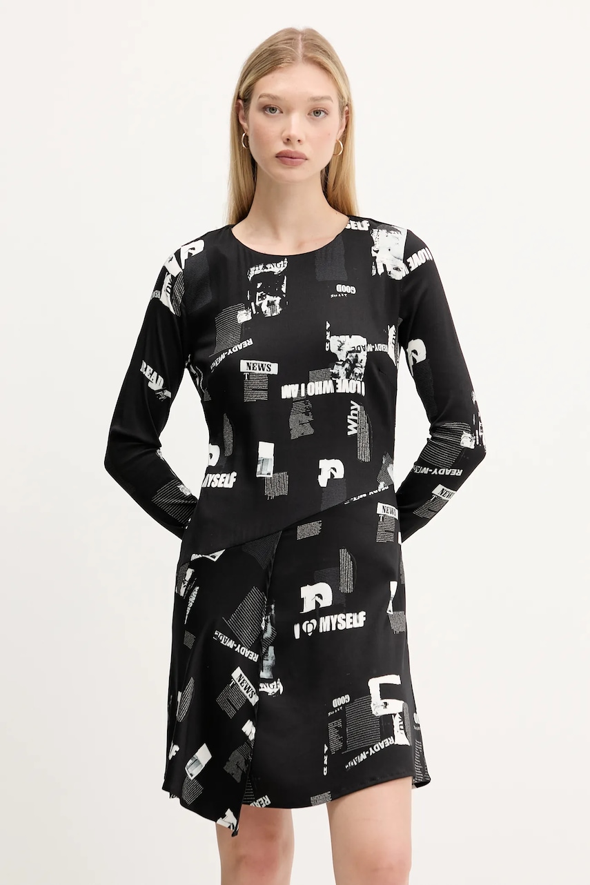 Desigual rochie NEWSCORTO culoarea negru