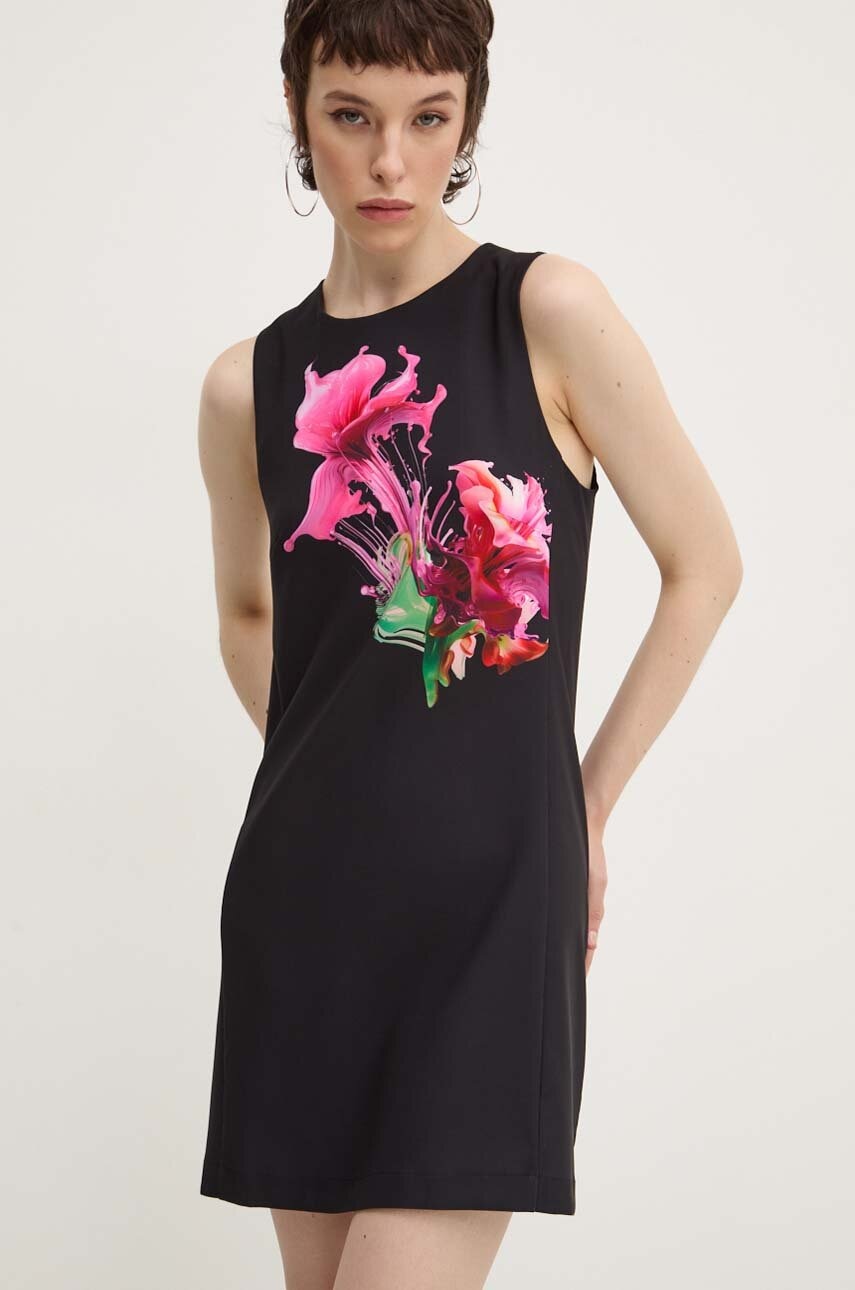 Desigual rochie PHOENIX culoarea negru