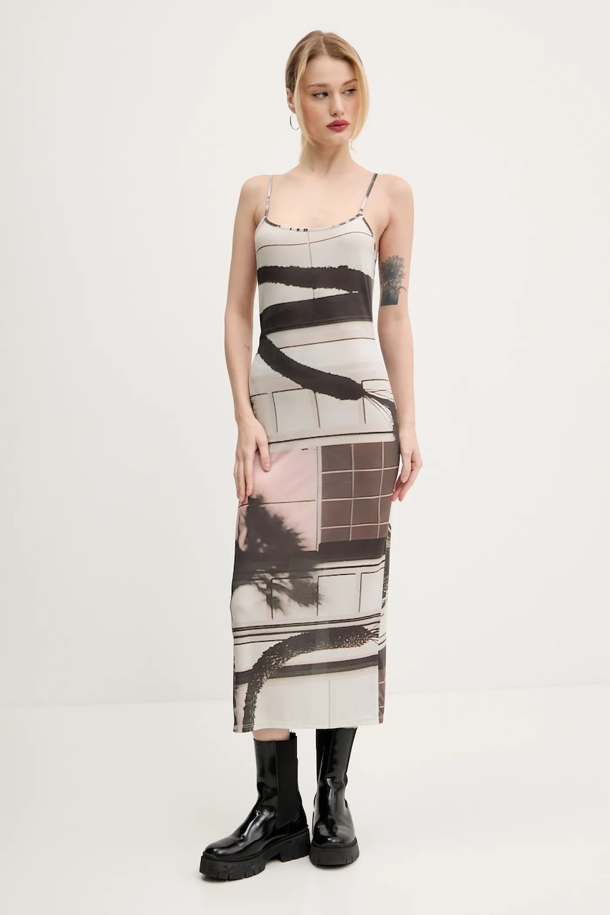 Desigual rochie SHELLEY culoarea bej