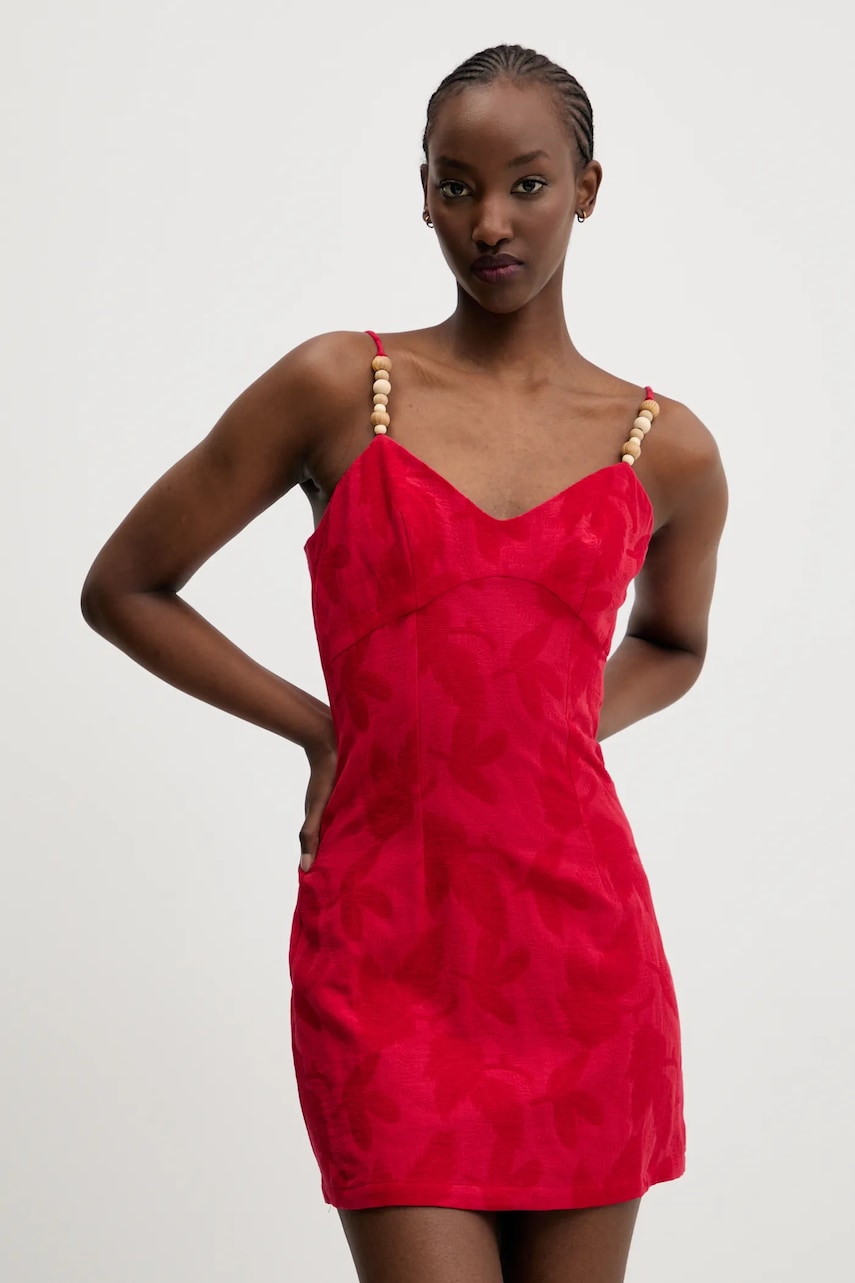 Desigual rochie TIGRIS culoarea rosu