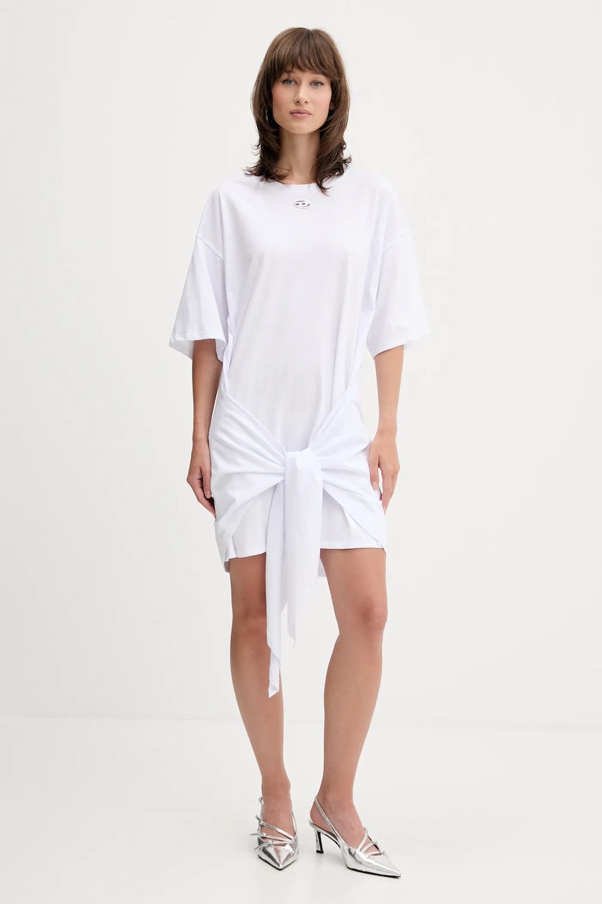 Diesel rochie D-EIVOR culoarea alb