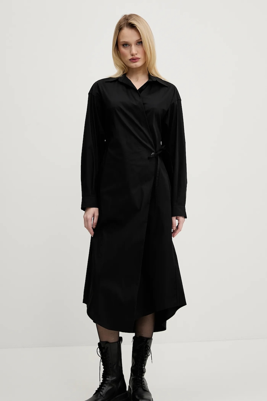 Diesel rochie D-ELPHI-LONG DRESS culoarea negru