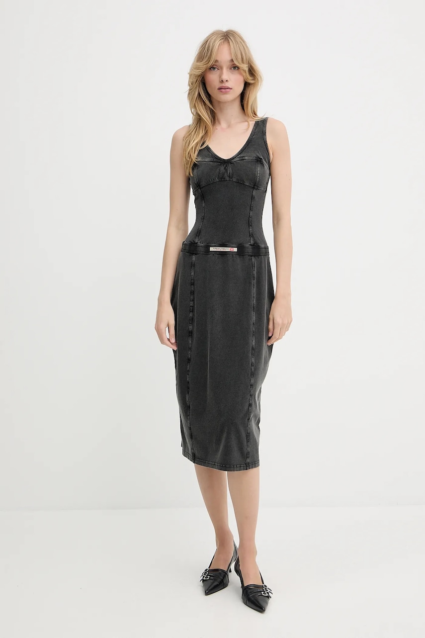 Diesel rochie D-INNY DRESS culoarea gri