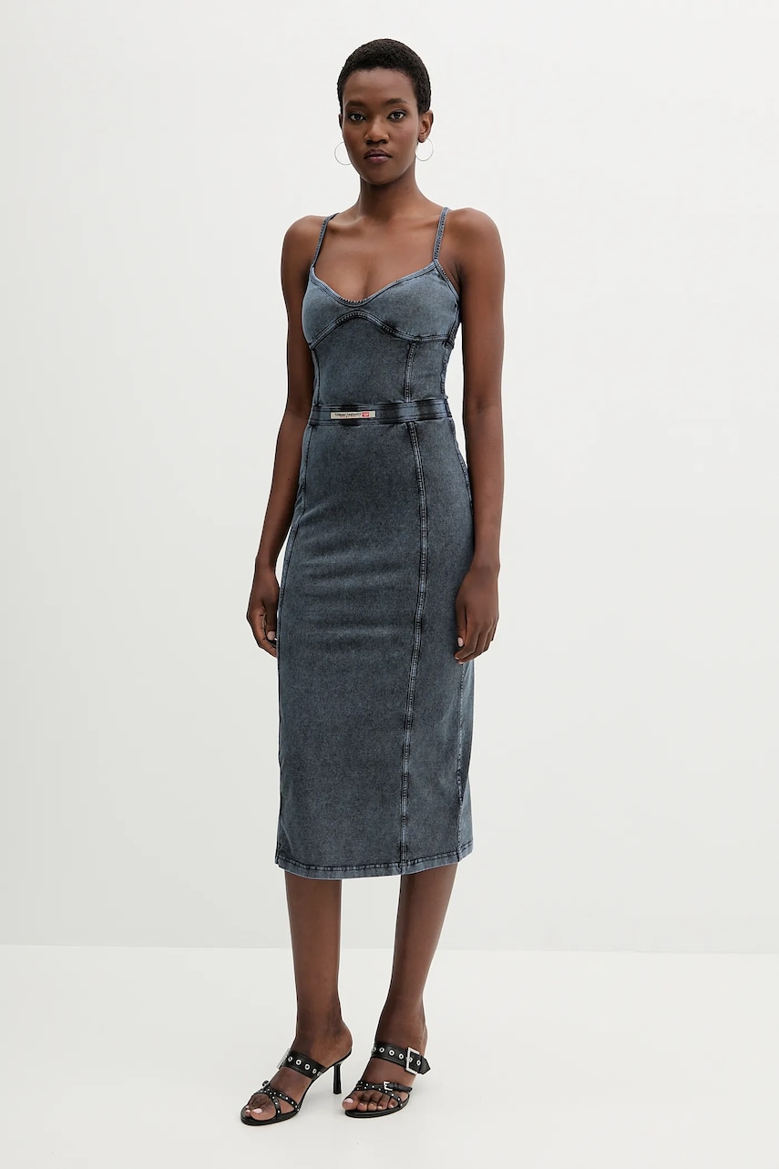 Diesel rochie D-ONY culoarea bleumarin