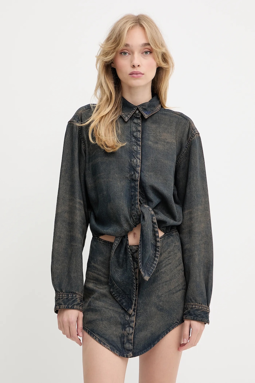 Diesel rochie DE-SUSAN-S culoarea gri