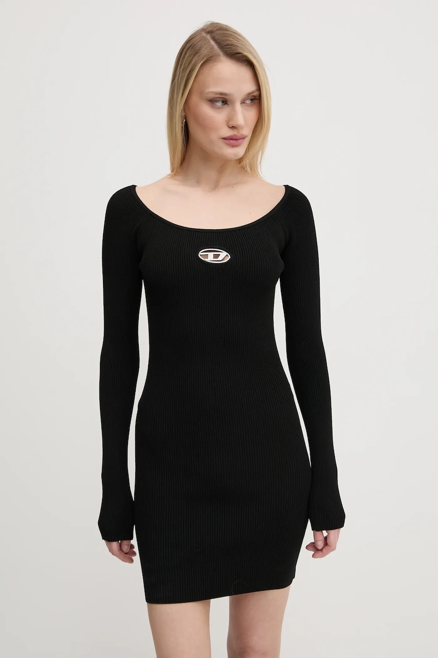 Diesel rochie M-VERA DRESS culoarea negru