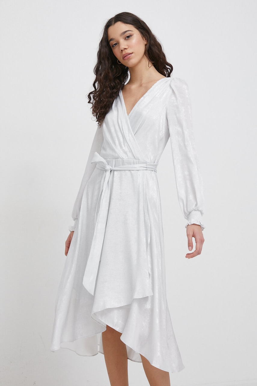 Dkny rochie culoarea argintiu